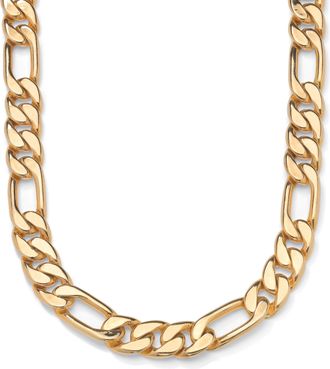 Palm Beach Jewelry Mens Figaro-Link Chain in Yellow Goldtone 30