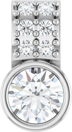 Diamond2Deal 14k White Gold 1/4ct Lab-Grown Diamond Pendant