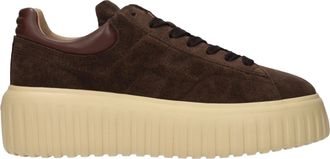 Hogan Mujers Zapatillas de Ante Marr&oacute;n