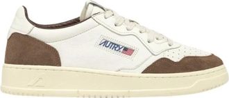 Autry Leren Sneakers Wit/Cigar Stijl Ss 25 - Dames - Sneakers - Wit - 41 EU - Leer - Schoenen