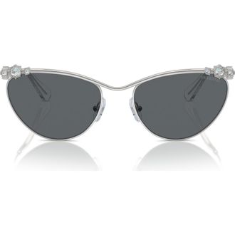 Swarovski 58mm Cat Eye Sunglasses in Silver at Nordstrom Rack