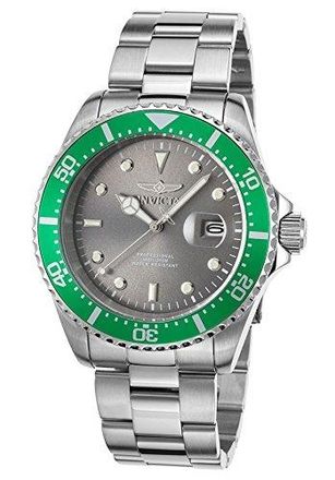 Invicta Pro Diver Grey Dial Stainless Steel Mens Watch 22021