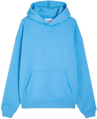 Tala Logo-embossed Cotton-blend Sweatshirt - Blue - S (UK8-10 / S)