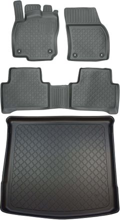 OEM Volkswagen Touran Ii Furg&oacute;n De 09.2015 Set - Alfombrillas + Alfombrilla Para Maletero
