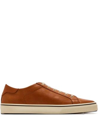 Brunello Cucinelli Sneakers in pelle con lacci - Marrone