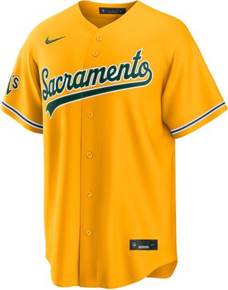 Nike Brent Rooker Athletics Nike Mens MLB Stadium Jersey in Yellow | RE260JQPFZ9-EAK