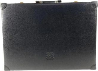 Loewe Pre-owned Attach&eacute; Tote Bag - Dames - Vintage Handtas - Zwart - ONE Size - Leer - Vintage