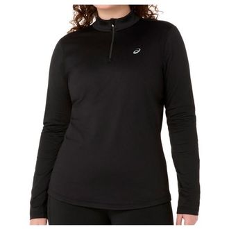 Asics Asics Core L/S 1/2 Zip Winter Top Laufshirt f&uuml;r Damen | schwarz