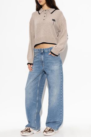 Palm Angels Straight-leg Jeans, Womens, Blue
