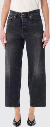 Haikure Jeans Betty cropped a vita media con gamba dritta in denim