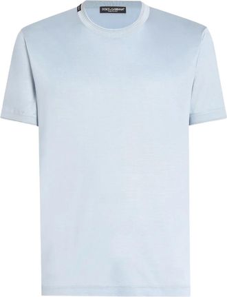 Dolce & Gabbana T-shirt in seta - Blu