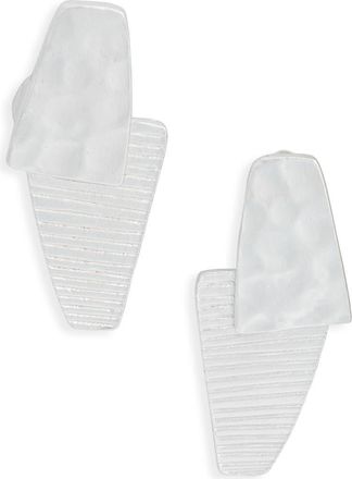 Karine Sultan Geometric Clip-On Earrings in Silver at Nordstrom Rack