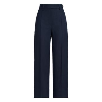 Brunello Cucinelli Cropped Broeken - Dames - Vrijetijds broeken - Blauw - L - Broeken