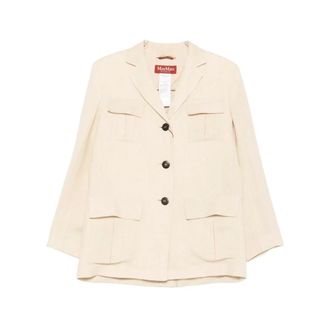 Max Mara Blazers, female, Beige, Size: L Mstadesso 307 028 Jacket