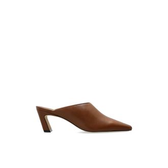 Stuart Weitzman Stassi Mule 50 - Dames - Muiltjes - Bruin - 39 1/2 EU - Leer - Schoenen