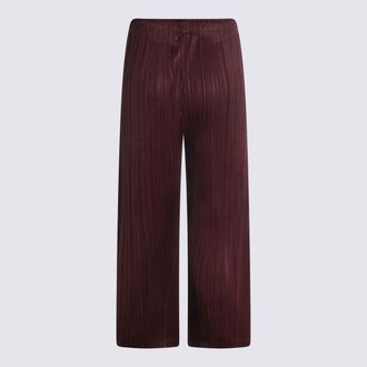 Pleats Please Issey Miyake Womens Trousers Bordeaux _pl