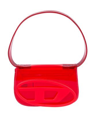 Diesel Red 1dr Transparent Embossed Handbag