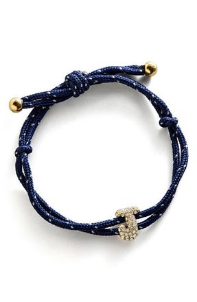 BaubleBar Initial Custom Paracord Bracelet in Blue J at Nordstrom