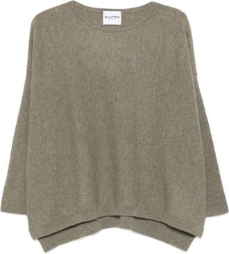 Kujten Maglione girocollo in cashmere - Verde