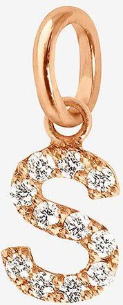 Gigi Clozeau Anh&auml;nger aus Ros&eacute;gold und Diamanten Lucky Letter S
