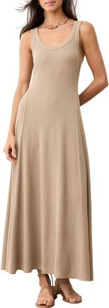 Marine Layer Lexi Sun-In Sleeveless Fit & Flare Rib Maxi Dress in Cocoa at Nordstrom, Size X-Small