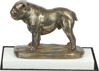 OEM Bulldog Ingl&eacute;s, Bulldog - Estatuilla De Perro, Figura Sobre Base Blanca, Trofeo Para Exposici&oacute;n De Perros De Art-dog