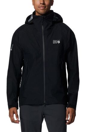 Mountain Hardwear TrailVerse Gore-Tex Waterproof Hooded Jacket in Black at Nordstrom, Size Xx-Large