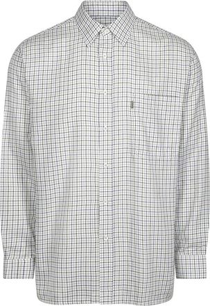 Champion Check Shirt Long Sleeve Chest Pocket Straight Hem Brushed Mens Epsom (UK, Alpha, 4XL, Regular, Regular, Green)