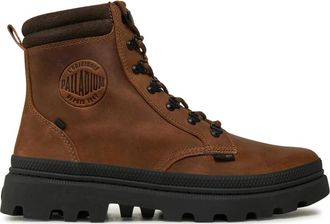 Palladium Stijlvolle Beeswax Boots - Heren - Veterlaarzen - Bruin - 44 EU - Leer - Schoenen