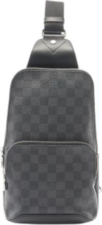 Louis Vuitton Vintage, unisex, Grijs, ONE Size, Leer, Pre-owned Vintage Damier Graphite Fanny Pack