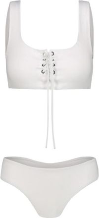 Federica Tosi Elegant Zwart Jurk Kostuum - Dames - Bikinis - Wit - S - Badmode