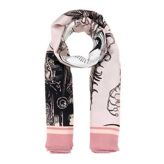 Burberry Silky Scarves, female, Pink, Size: ONE SIZE Etched Knight Silk Scarf