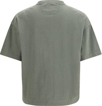 C.P. Company Logo-Embroidered Cotton Jersey T-Shirt - Gray