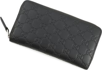 Gucci Black Leather Long Wallet (Bi-Fold) (Pre-Owned)