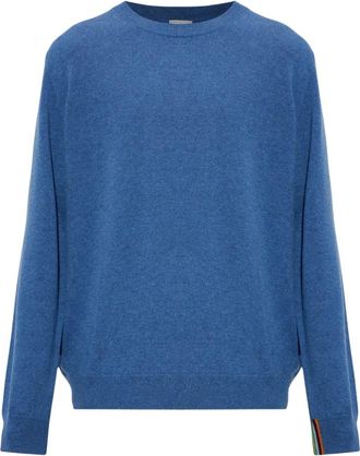 Paul Smith Jersey de cuello redondo con pu&ntilde;os a rayas - Knitwear - Hombre - Azul - L