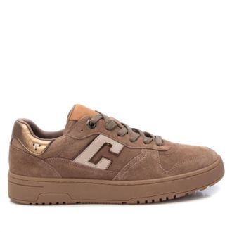 Xti Womens Leather Sneakers In Taupe