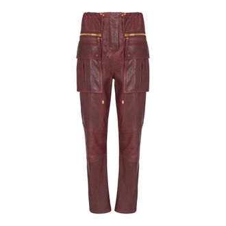 Balmain Mujer, Pantalones, Rojo, Talla: S