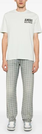 Amiri Mens Jazz Wolf T-Shirt in White Cotton - Size X-Large