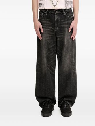 Neighborhood Jeans con effetto schiarito - Nero
