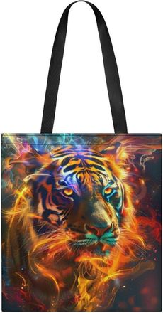 Generic Fire Tiger Tote Bag for Women Men Shoulder Bags Purses Pouch Handbags