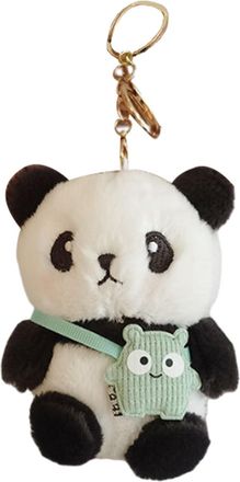Generic Small Panda Bag Charm - 1 Piece Cute Plush Panda Keyring | Pannda Keychain Plush Pendant Decor | Pandas Charm For Bag | Pandas Key Chain | Bags Pendan