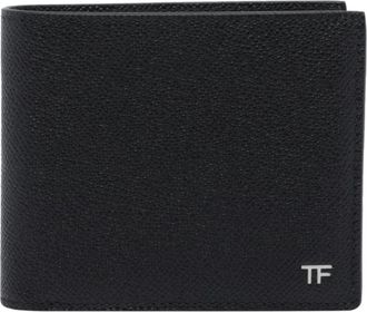 Tom Ford T Line Portemonnee - Heren - Portefeuilles - Zwart - ONE Size - Leer - Accessoires
