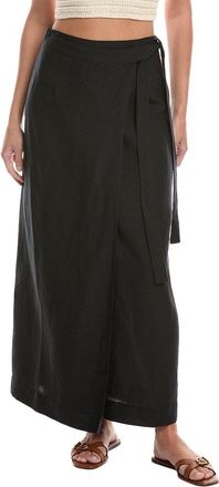 Onia Air Linen-Blend Maxi Wrap Skirt