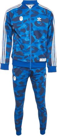 A Bathing Ape x adidas Tuta sportiva con stampa - Blu