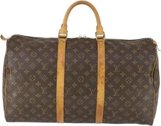 Louis Vuitton Pre-owned Weekend Bags, female, Brown, Size: ONE SIZE Pre-owned Vintage Monogram Keepall Duffle Bag