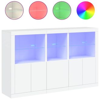 Berkfield Home Sideboard with LED Lights White 162x37x100 cm | Size: 162 x 37 x 100 cm