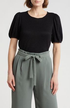 Daniel Rainn Rib Textured T-Shirt in Q163 Black at Nordstrom Rack, Size X-Large