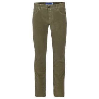 Jacob Cohen Chinos, male, Green, W36, Green Corduroy Slim Fit Trousers