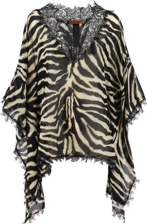 Ermanno Scervino Poncho - Dames - Blouses - Veelkleurig - S - Overhemden