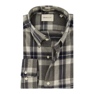 GANT Heren, Overhemden, Grijs, Maat: 4XL Katoen